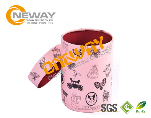 Round Colorful Printed Packaging Boxes Handmade / Recyclable Gift