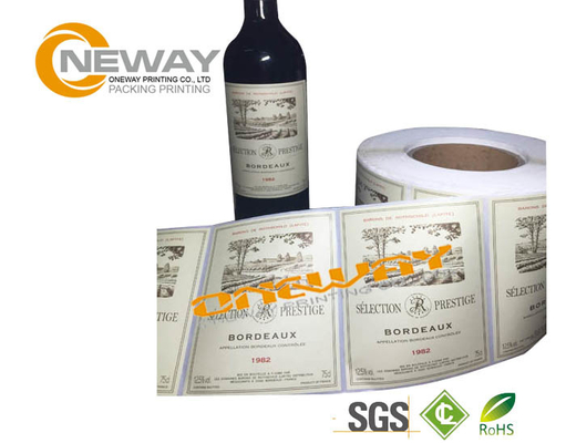 OEM Custom Beverage Labels Printing Wine Bottle Labels Of Roll Adhesive Sticker