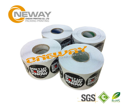 CMYK Full Color Round Stickers Custom Label Tags Of Adhesive