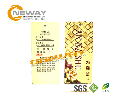 Eco - Friendly Paper Custom Label Tags Durable For Wine Bottle Neck