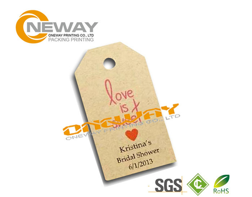 Recyclable Matt Swing Custom Paper Labels For Bottles And Cloth Attached Or Shoes