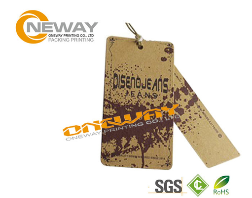 Spot UV Paper Custom Label Tags Tab For Bags And Tent Boxes