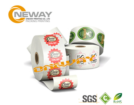 Paper Custom Label Tags For Bottle And Box , Custom Roll Stickers