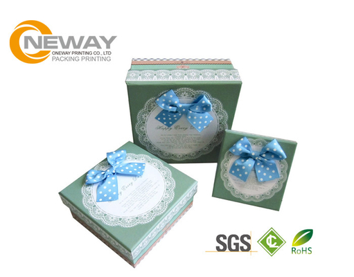 Deluxe Flower Paper Box Decorated Gift Boxes For Wedding / Party