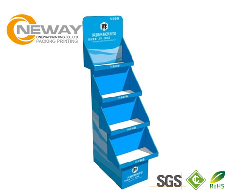 Customized Colorful Corrugated Cardboard Retail Display Stands With PP Lamination