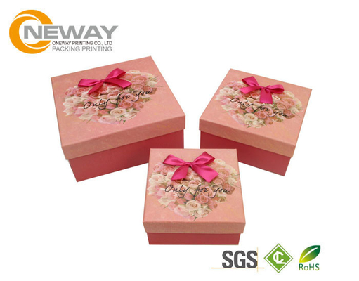 Flower Gift Box Ivory Colorful High Level Board Paper Flower Box With Gloss Lid