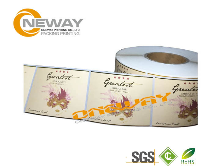 OEM Custom Beverage Labels Printing Wine Bottle Labels Of Roll Adhesive Sticker