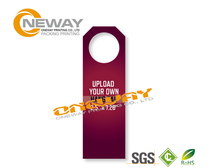 Round Hole Neck Wine Bottle Labels With Full Colour Printed Custom