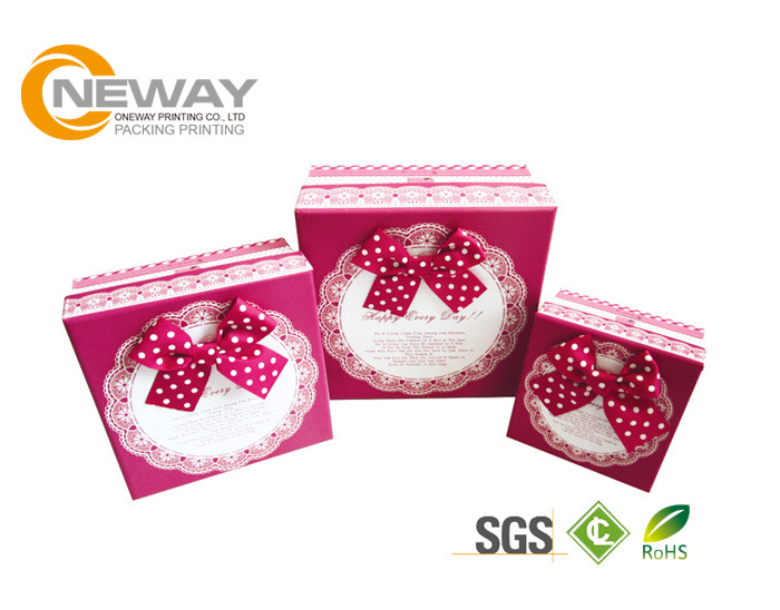 Deluxe Flower Paper Box Decorated Gift Boxes For Wedding / Party