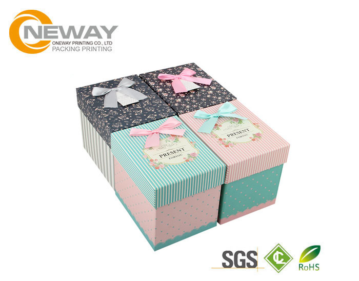 Flower Gift Box Texture Paper Lovely Rose Flower Packaging Box for Valentine'S Day Present
